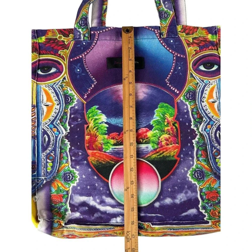 Romance Was Born Print Canvas Cotton Multicolor Canvas Fabric Tote Bag